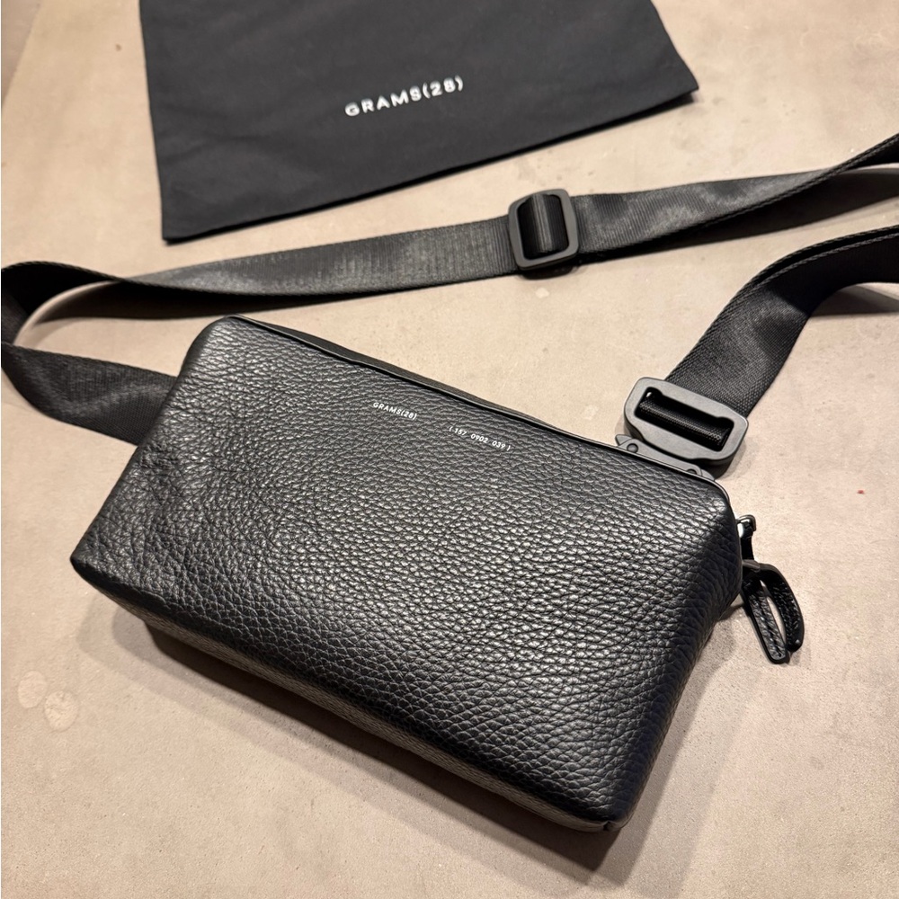 Black Leather Belt Bag